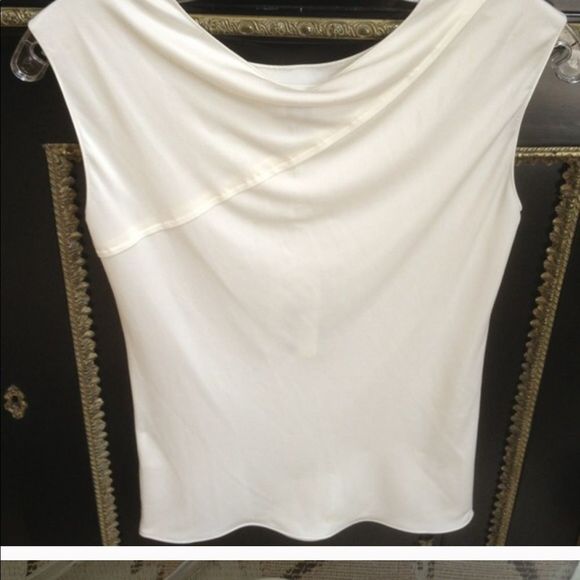 Armani Collezioni Ivory Jersey Blouse 2 NWT - Picture 2 of 6